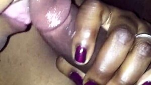 Cheating ebony wife slurps monster black cock in hood 🍆💦😍