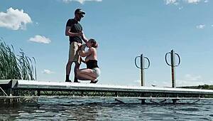 imagine fucking right here at the lake for all to see