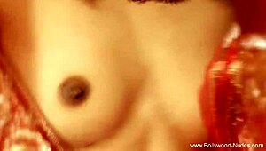exotic indian brunette dances nude teasing her natural tits sensually!