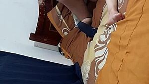 damn latina couple homemade ass worship in lingerie house