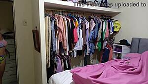 dirty old man rips clothes and pounds tight busty latina stepdaughter's wet pussy