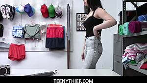 Perverted Cop Uses Sexy Teen 18+ as Nude Sex Toy with Toys and Handjob