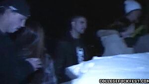 petite teen coed pussy pounded hard at uni party 👯‍♀️🍆💦