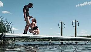 imagine fucking right here at the lake for all to see