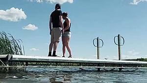 imagine fucking right here at the lake for all to see