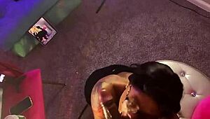 Ebony Eats House Arrest Pussy Then Fucks Her Wet with Big Black Cock Cowgirl Style