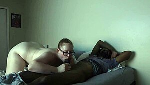 thick wife with glasses wakes husband for intense black cock riding session part one