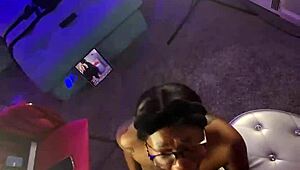 Ebony Eats House Arrest Pussy Then Fucks Her Wet with Big Black Cock Cowgirl Style