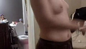 Curvy Subsecretary Strips During Intense Workout Session Undressing