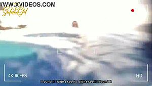 salome gil's huge latina ass bounces on spanish cock poolside