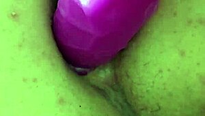 Chubby Plump Ass Gaped Wide By Thick Anal Dildo Cream