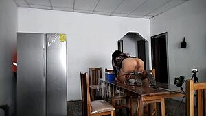 Fuck im so excited spreading legs wide showing off this huge latina ass to neighbors!!