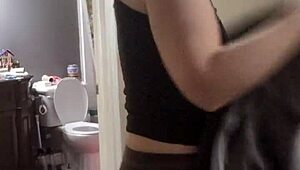 Curvy Subsecretary Strips During Intense Workout Session Undressing