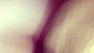 Blonde teen girlfriend bends over for rough doggystyle creampie quickie.