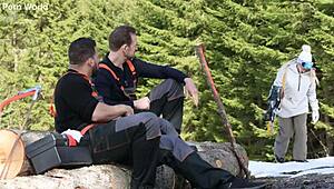 sexy snowboarder brittany bardot dp threesome with lumberjacks 😍🔥🍆