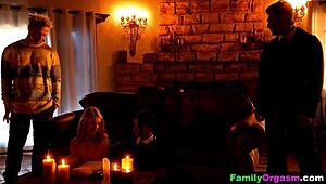 dark emo teen and best friend lick stepdads in wild family orgy