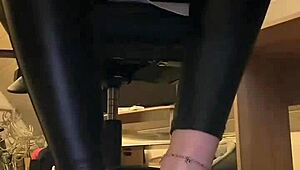 good morning, don't you adore leather pants with nylon socks and barefoot toes?