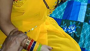 Beautiful Indian wife gets fucked hard on Karva Chauth special