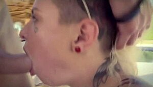 Sissy trains to swallow old man's hot jizz cumshot cuckold blowjob