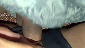 two cocks stuffing her tight shaved pussy till creampie explosion 💦💦