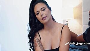 dana vespoli gets soft sensual interracial pounding from big black cock