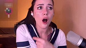 Neighbors peek at cute brunette's puffy pussy toy orgasm compilation