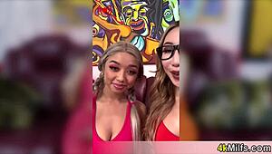 pretty asian roommate joins me and busty girlfriend for weekend fun