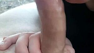 wanna see twonymphos slobbering on cock by the lake?