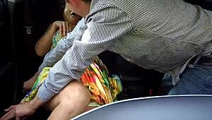 Deepthroat Blowjob in Taxi for Russian Milf Alina Tumanova Reaction