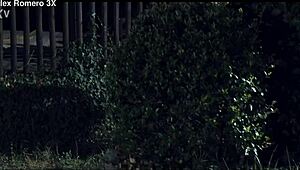 french brunette in halloween costume rides scary monster cock deep