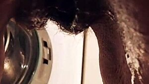 early morning cafe i whip out big cock behind chubby stepmom in law for doggy creampie