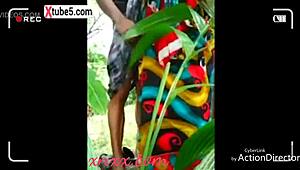 hot indian aunty takes big cock anal outdoors hardcore