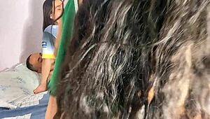 brazilian wife crashes the fuck and joins with dirty surprise