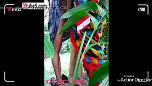 hot indian aunty takes big cock anal outdoors hardcore