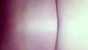 Stepdaddy bends over long-haired cutie for quick doggystyle pussy pounding and tit suck