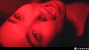 Asian Brunette Lezdom Vampire Seduces Slave