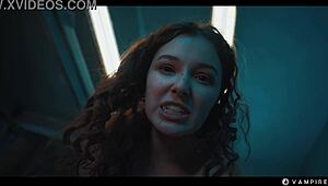 Asian Brunette Lezdom Vampire Seduces Slave