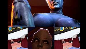 whoa irene gets wrecked by bukkake from those blue asari dicks 💦😩