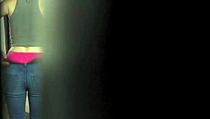 secretary milf teases with tight jeans vpl struggles at work