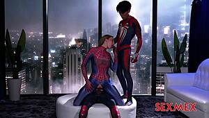 you know that spider girl lula from sexmex? superheroes bang her hard in a wild group scene. 