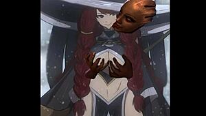 whoa irene gets wrecked by bukkake from those blue asari dicks 💦😩