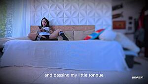 Whoa this athletic goth's POV session builds from ass licking to messy deep finish