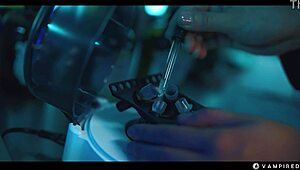 Asian Brunette Lezdom Vampire Seduces Slave