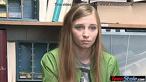 WOW! Dirty Mall Cop Rips Uniform For Petite Teen Strip Search!