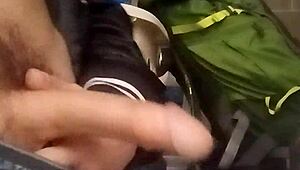 Ever wonder what happens when my huge soft cock throbs in public view?