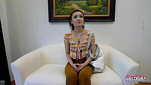 Petite Brunette Wendy Rubs Pussy Gets Banged After BJ