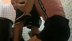 Curvy Filipina Flashes Big Ass in Public Comfort Room Surprise