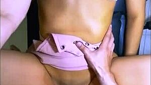 i couldn't resist this shy petite latina college teen neighbor in the elevator we fucked tight in her dorm