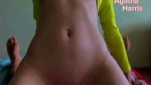 i woke up to a pov blowjob from this cute petite teen in lingerie then she rode me hard