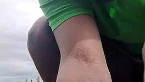 i took my private indoor workout routine outside and now it's way more exciting... whoops!